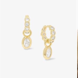 Melinda Maria Gold with Diamondettes Hoop Earrings